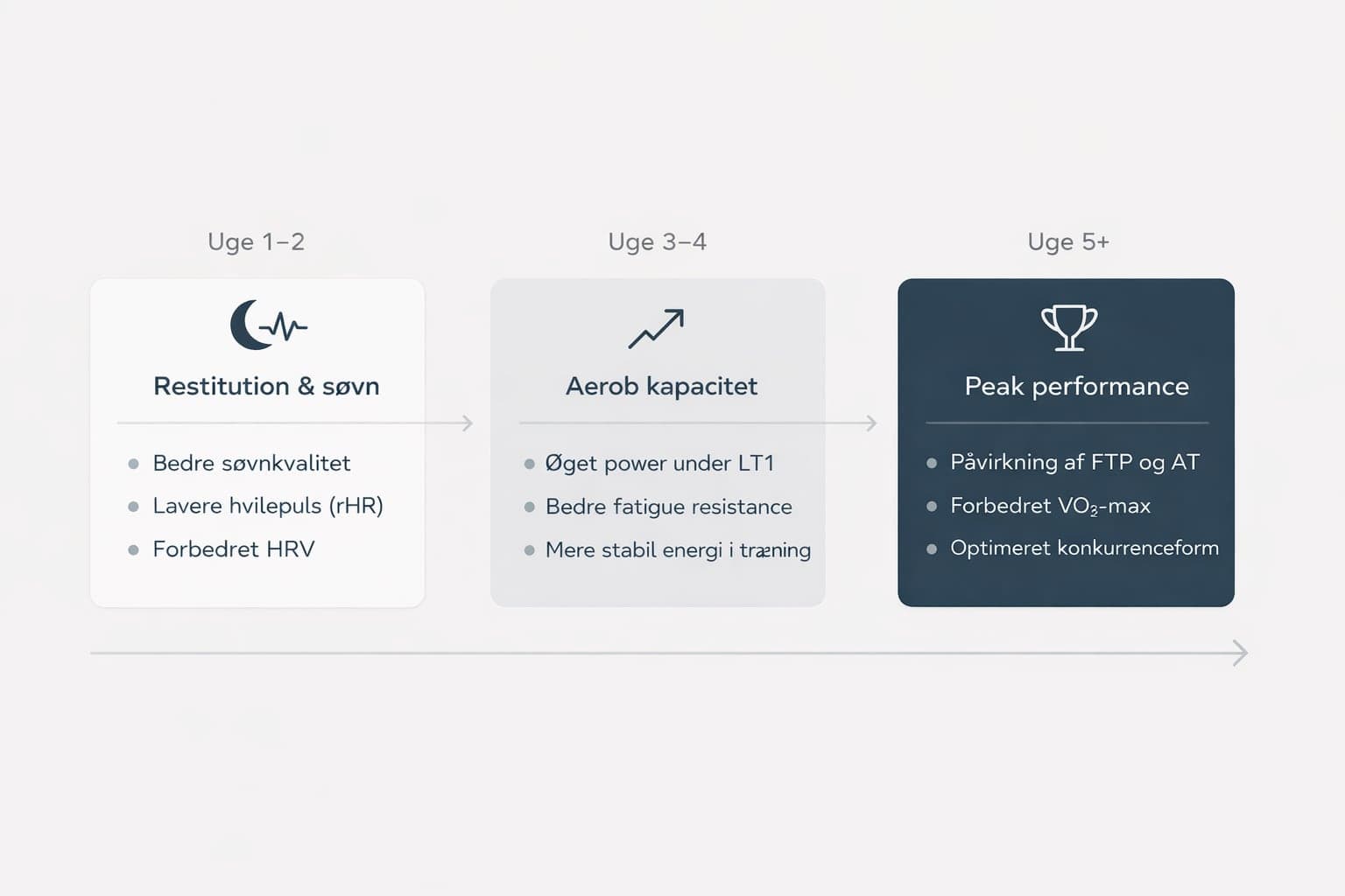 Performance udvikling tidslinje - SANA forløb